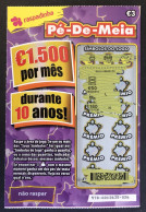 116 X, Lottery Tickets, Portugal, « Raspadinha », « Instant Lottery », « Pé-de-Meia », Nº 578 - Billets De Loterie