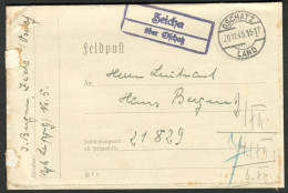 ZEICHA über OSCHATZ 1944 Sauberer LANDPOSTSTEMPEL Blau Auf FELDPOST Bedarfsbrief > FP-# 21829 - Feldpost World War II