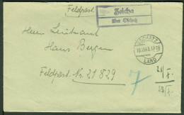 ZEICHA über OSCHATZ 1944 Sauberer LANDPOSTSTEMPEL Blau Auf FELDPOST Bedarfsbrief > FP-# 21829 - Feldpost 2e Guerre Mondiale