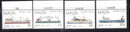 MALTA 1987 MALTESE SEALING SHIPS NAVI A VELA MALTESI COMPLETE SET SERIE COMPLETA MNH - Malte