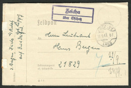 ZEICHA über OSCHATZ 1944 Sauberer LANDPOSTSTEMPEL Blau Auf FELDPOST Bedarfsbrief > FP-# 21829 - Feldpost 2e Wereldoorlog