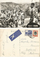 South Zuid Africa Tribal Zulu Wedding Dance In 1000 Hills Valley - B/w Pcard By ARTCO - 3feb1954 - Afrique Du Sud