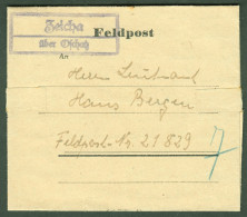 ZEICHA über OSCHATZ 1944 Sauberer LANDPOSTSTEMPEL Blau Auf FELDPOST Bedarfsbrief > FP-# 21829 - Feldpost 2e Wereldoorlog