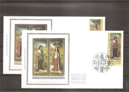 Belgique  ( 2658/2659 Sur 2 FDC Sur Soie à Voir) - 1991-2000