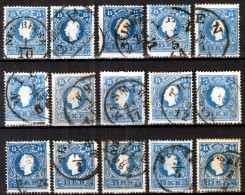 ⁕  Austria 1858/59 ⁕ Emperor Franz Josef I. Mi.15 ⁕ 15v Used - See Scan - Used Stamps