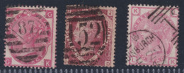 GREAT BRITAIN 1867-1873, "Queen Victoria" 3 P. Cancelled, Various Issues And Wmk - Usados