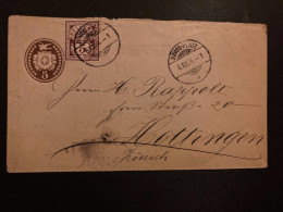 LETTRE EP 5 + TP 5 OBL.6 XII 84 DAVOS-PLATZ + NEUMUNSTER - Postmark Collection