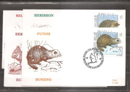 Belgique  - Faune ( 2477/2480 Sur 4 FDC  à Voir) - 1991-2000