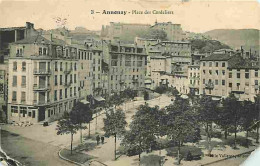 07 - Annonay - Place Des Cordeliers - Animée - Oblitération Ronde De 1907 - Etat écornée - CPA - Voir Scans Recto-Verso - Annonay