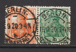 MiNr. 99 + 85 Im Zusammendruck W 6 Gestempelt - Used Stamps