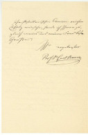 Mathematik Gustav Bauer (1820-1906) Mathematiker Autograph München 1898 - Inventores Y Científicos