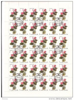 URSS 1984 Plantes Aquatiques Planche De 36 Yvert 5095, Michel 5381 Oblitéré, Used; Cote Yv 7.20 Euros - Feuilles Complètes