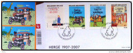 1931-2001- 1 FEUILLET Tintin Au CONGO* 1 FDC HERGE 1907-2007- - 2001-2010