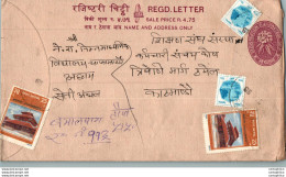 Nepal Postal Stationery Flowers 50p - Nepal