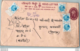 Nepal Postal Stationery Flowers 50p - Nepal