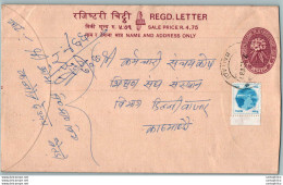 Nepal Postal Stationery Flowers 50p - Népal