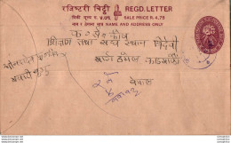 Nepal Postal Stationery Flowers 50p - Népal