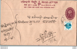 Nepal Postal Stationery Flowers 50p - Népal