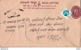 Nepal Postal Stationery Flowers 50p - Népal