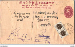 Nepal Postal Stationery Flowers 50p - Népal