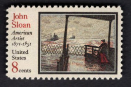 204520900 1971 SCOTT 1433 (XX) POSTFRIS MINT NEVER HINGED  - JOHN SLOAN - THE WAKE OF THE FERRY - Unused Stamps