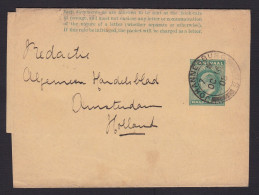 Transvaal: Stationery Wrapper To Netherlands, 1908, King Edward VII (minor Discolouring) - Transvaal (1870-1909)