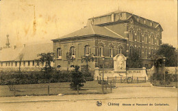 Belgique - Hainaut - Chimay - Athénée Et Monument Des Combattants - Chimay