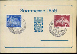 Saar - Maximulkarte Mi 446 + Mi 447 - Saarmesse 1959 - Maximumkaarten