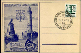 Württemberg - Postkarte Briefmarken Ausstellung Lindauer Herbstwoche - 15-09-1947 - Wurtemberg