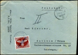 Cover To Gablonz / Neisse -- Feldpost - Inselpost Mi 10 B C - Feldpost 2a Guerra Mondiale