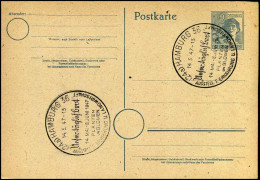 Postkarte Mit Sonderstempel Ausstellung Ernährung Und Landwirtschaft, Hamburg 1947 - Interi Postali