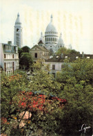 FRANCE - Paris Montmartre - Vue De La Place Du Tertre Au Fond - La Basilique Du Sacré Cœur - Carte Postale Ancienne - Sacré-Coeur