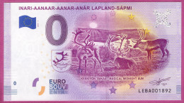 0-Euro LEBA 2019-1 INARI-AANAAR-AANAR-ANÁR LAPLAND-SÁPMI - Essais Privés / Non-officiels