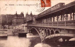 75 - PARIS / LE METRO A LA PASSERELLE DE PASSY - LOT DE TROIS CPA - Public Transport (surface)