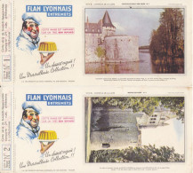 BUVARD & BLOTTER - Collection Complète Des 24 Buvards Flan Lyonnais - Série B - Châteaux De La Loire - Autres & Non Classés