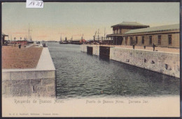 Recuerdo De Buenos Aires - Puerto De Buenos Aires - Darsena Sur - Coloreado (14'758) - Argentine