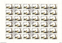 URSS 1990 OISEAUX RAPACE PLANCHE De 50 Yvert 5725, Michel 6063 Oblitéré, Used; Cote Yv 10 Euros - Volledige Vellen