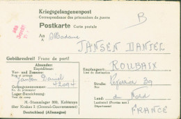 Guerre 40 Formulaire Prisonnier Stammlager 369 Kobierzyn über Krakau 2 General Gouvernement Censure Camp - Correos De Prisioneros De Guerra