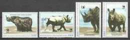 Central African Republic MNH - BLACK RHINOS - Rhinozerosse