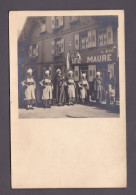 Carte Photo Allemagne Forbach I. Murgtal Forces Francaises ( Tirailleurs ? ) Cafe Maure Gasthof  Zum Goldenen Hirsch - Forbach