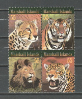 Marshall Islands 1996 Mi 667-670 MNH BIG CATS - LION - TIGER - Felini