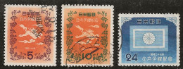 Japon 1952 N° Y&T : 526 à 528  Obl. - Gebraucht