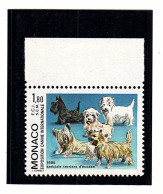 Monaco 1986 - Y&T N° 1530 Neuf ** Exposition Canine Inter. Scottish Terriers - Frais Du Site Déduits - Neufs