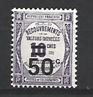 Timbre De France Taxe Neuf ** N 51 - 1859-1959 Postfris