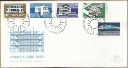 NL.- FDC. NVPH Nr. 95. EERSTE DAG VAN UITGIFTE. FIRST DAY OF ISSUE. 15 APRIL 1969. ZOMERZEGELS - Monumentos