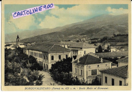 Emilia Romagna-parma-borgovalditaro Scuola Veduta Edificio Scuole Medie Ed Elementari Fine Anni 40 - Autres & Non Classés