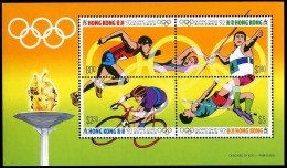 Hong Kong 628 Sheet, MNH. Mi Bl.21. Olympics Barcelona-1992. Swimming, Javelin, - Neufs