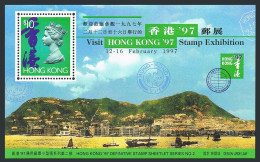 Hong Kong 743 Sheet, MNH. Michel Bl.42. Hong Kong-1997 Stamp Exhibition. QE II. - Neufs