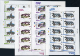 Hong Kong 720-723 Sheets,MNH.Michel 740-743 Klb. Traditional Buildings,1995. - Nuevos