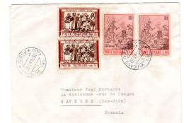 1965  POSTE VATICANE  2 X 5 Lires + 2 X 40 Lires Envoyée à SAVERNE 67 - Storia Postale